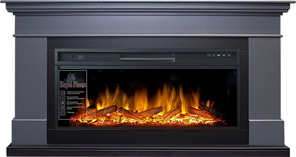 Royal Flame California с очагом Vision 42 LOG LED серый графит_0 Royal Flame California с очагом Vision 42 LOG LED серый графит_0