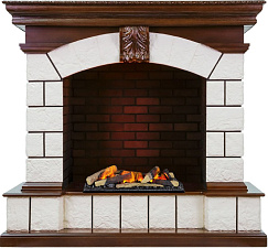 Каминокомплект Dimplex Tower очаг Cassette 600 LNH-INT (с дровами) темный дуб/белый Dimplex Tower очаг Cassette 600 LNH-INT (с дровами) темный дуб/белый