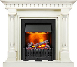 Каминокомплект Dimplex Dallas очаг Danville Black FB2 слоновая кость с патиной Dimplex Dallas очаг Danville Black FB2 слоновая кость с патиной