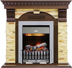 Каминокомплект Dimplex Dublin очаг Danville Chrome FB2 темный дуб/сланец Dimplex Dublin очаг Danville Chrome FB2 темный дуб/сланец