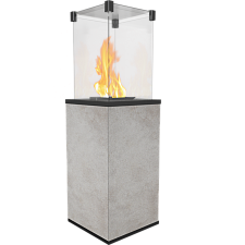 Газовый камин Kratki Patio/Mini/M/G31/37MBAR/Q/O/G Oxide Grigio керамогранит ручное управление Kratki Patio/Mini/M/G31/37MBAR/Q/O/G Oxide Grigio керамогранит ручное управление