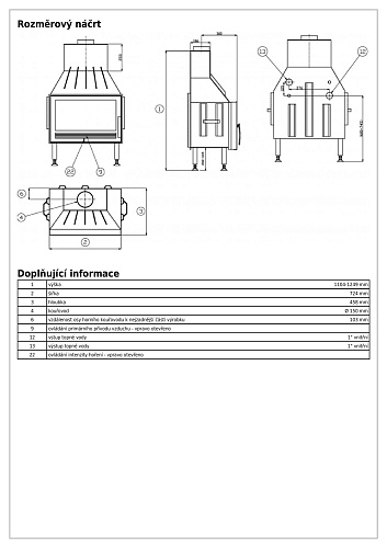 Каминная топка Oxford 7 (7 кВт в воду, 8 кВт в воздух)_1 Каминная топка Oxford 7 (7 кВт в воду, 8 кВт в воздух)_1