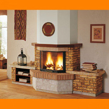 Каминная облицовка Palazzetti Bressanone Exagone, с банкетами Каминная облицовка Palazzetti Bressanone Exagone, с банкетами