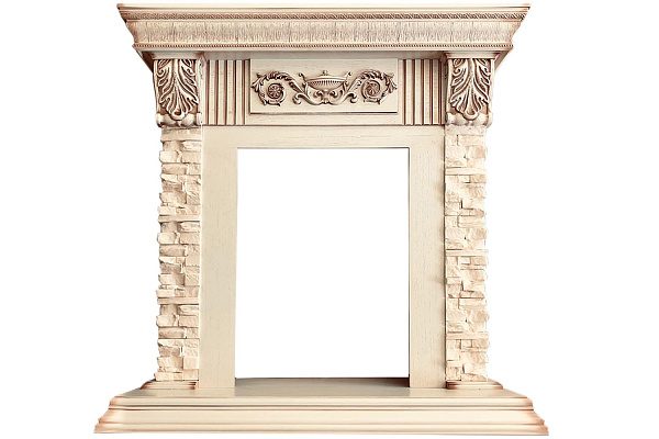 Dimplex Luxemburg очаг Danville Antique Brass FB2 сланец/слоновая кость с патиной (каменный)_3 Dimplex Luxemburg очаг Danville Antique Brass FB2 сланец/слоновая кость с патиной (каменный)_3