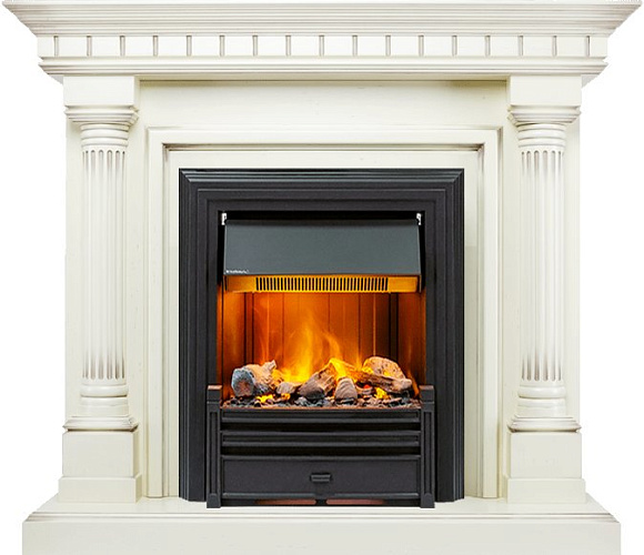 Dimplex Dallas очаг Brookline Black слоновая кость с патиной_0 Dimplex Dallas очаг Brookline Black слоновая кость с патиной_0