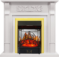 Каминокомплект Royal Flame Venice с очагом Majestic FX M Brass фактурный белый Royal Flame Venice с очагом Majestic FX M Brass фактурный белый