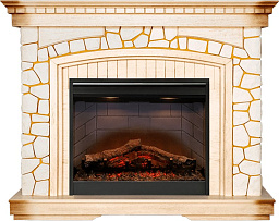 Каминокомплект Dimplex Glasgow очаг Symphony 26 DF2608-INT слоновая кость, патина/шампань Dimplex Glasgow очаг Symphony 26 DF2608-INT слоновая кость, патина/шампань